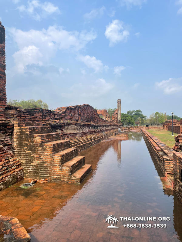 Река Квай и Айюттхайя храм Wat Maha That фото тура в Паттайе 78