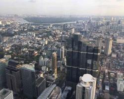 Панорама с крыши высотного здания Маханакхон в Бангкоке 2018-2019 год